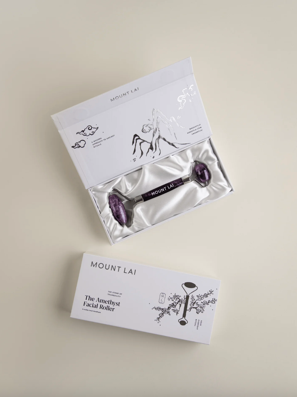 Rouleau en améthyste pour le visage