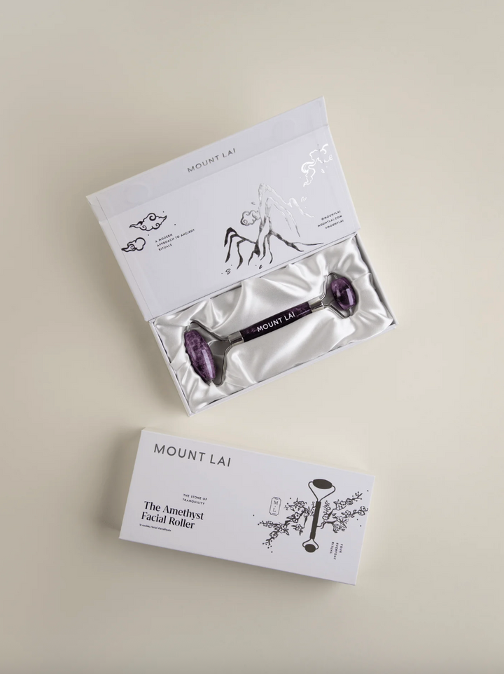 Rouleau en améthyste pour le visage