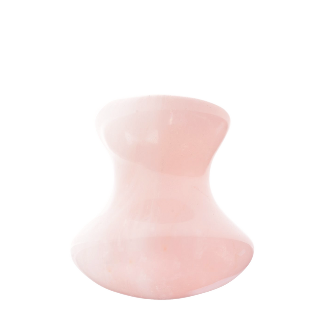 De-Puffing Rose Quartz Eye Massage Tool