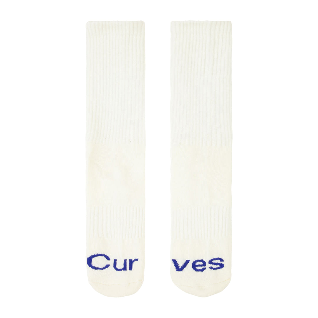 Chaussettes à logo Curves (blanc cassé/bleu)