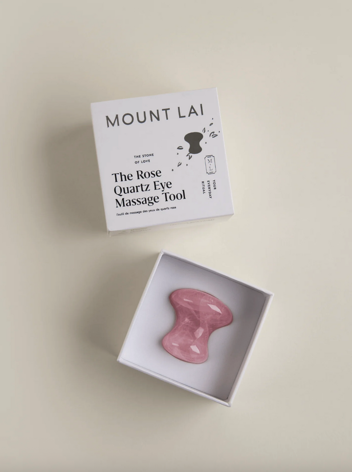 Outil de massage de quartz rose pour les yeux