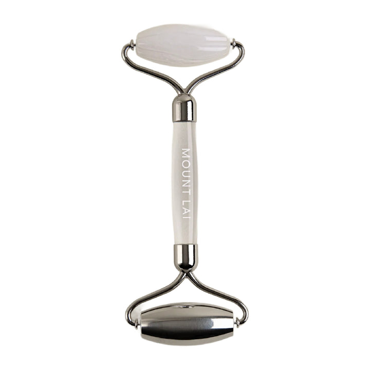 The Vitality Qi Collection White Jade & Stainless Steel Dual-Action Facial Roller